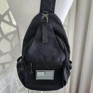 Unisex Sling Bag, Shoulder Bag, Single Strap Backpack, Cross Body Bag Water- Re